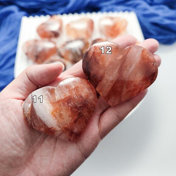 Fire Quartz Heart Crystal Carving Passion Crystals - Picture 9 of 9